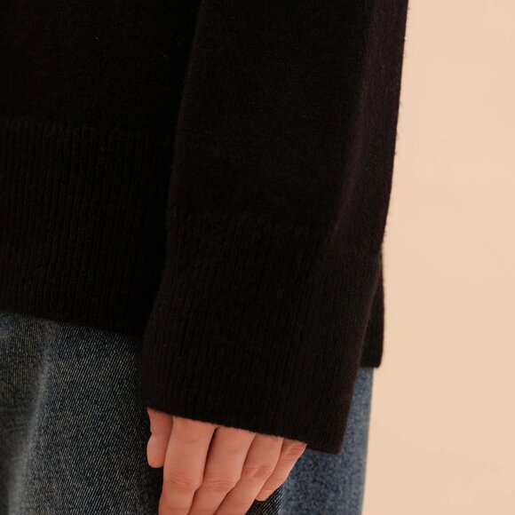 Weekend & Beyond Cura Italian Cashmere Wool Sweater Black Size XS Small NEW NWT - Picture 3 of 11